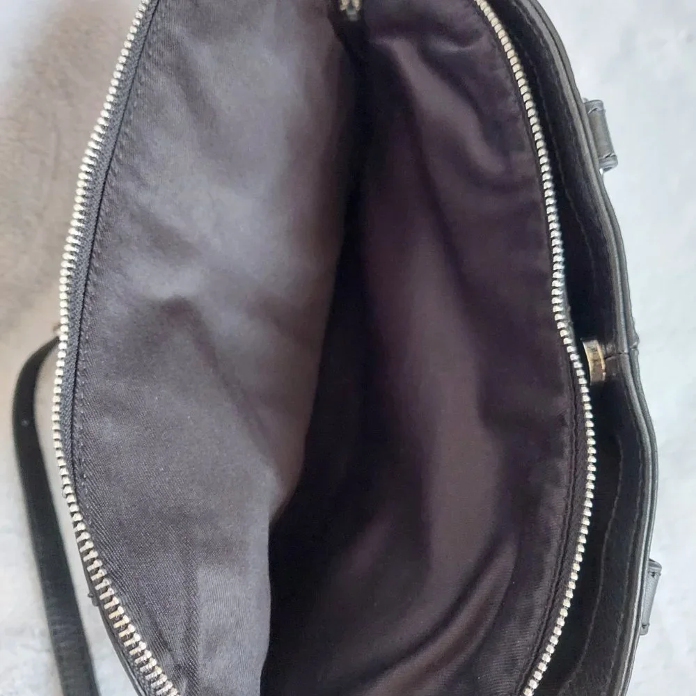 Black leather handbag - Picture 4 of 5
